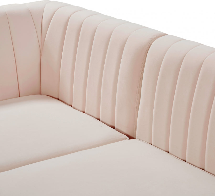 Alina Velvet Upholstered Modular Armless Chair