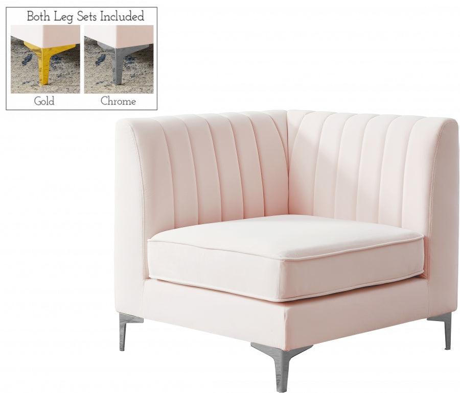 Alina Velvet Upholstered Modular Corner Chair