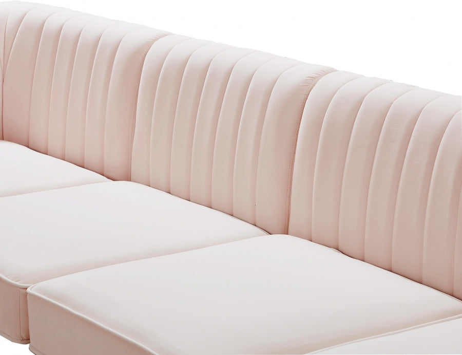 Alina Velvet Upholstered Modular Corner Chair
