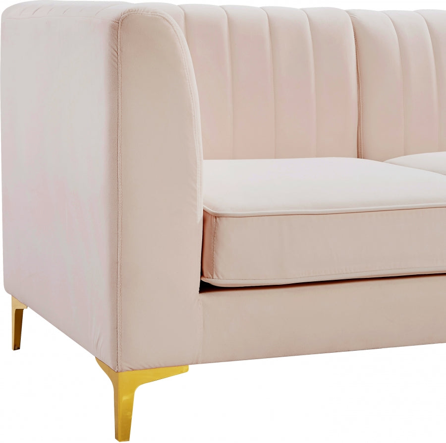 Alina Velvet Upholstered Modular Corner Chair