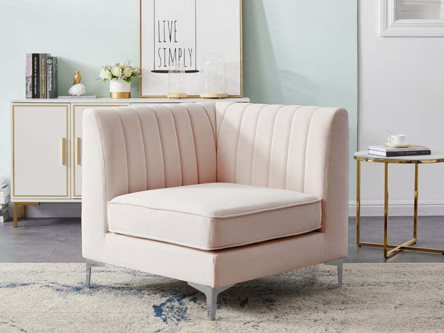 Alina Velvet Upholstered Modular Corner Chair
