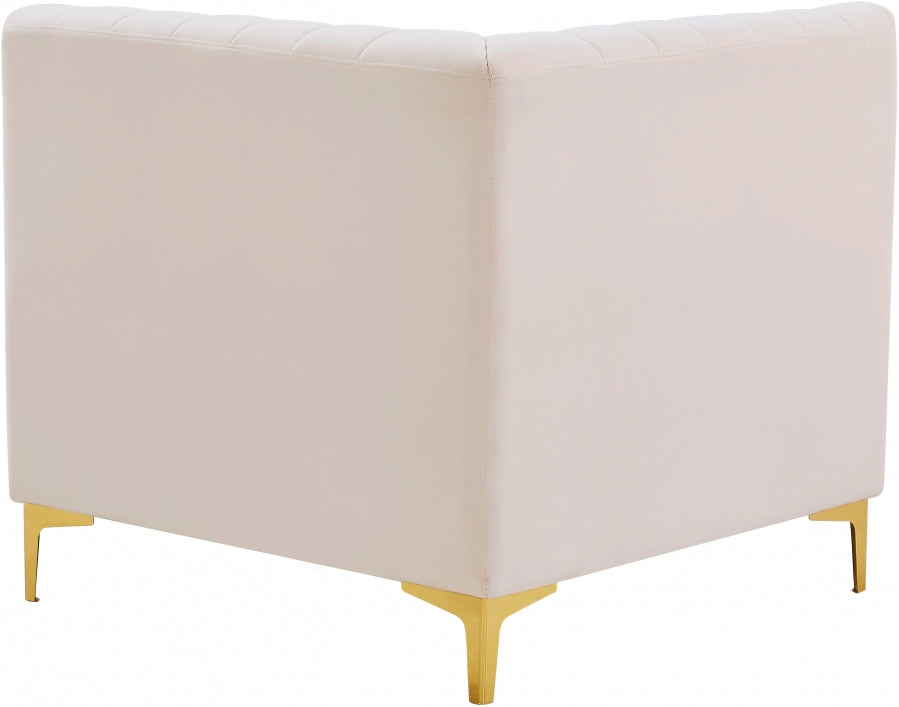Alina Velvet Upholstered Modular Corner Chair