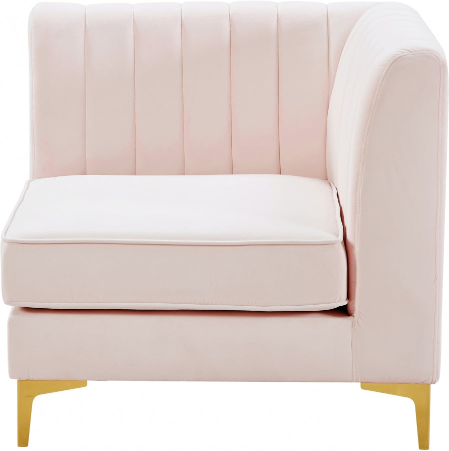 Alina Velvet Upholstered Modular Corner Chair