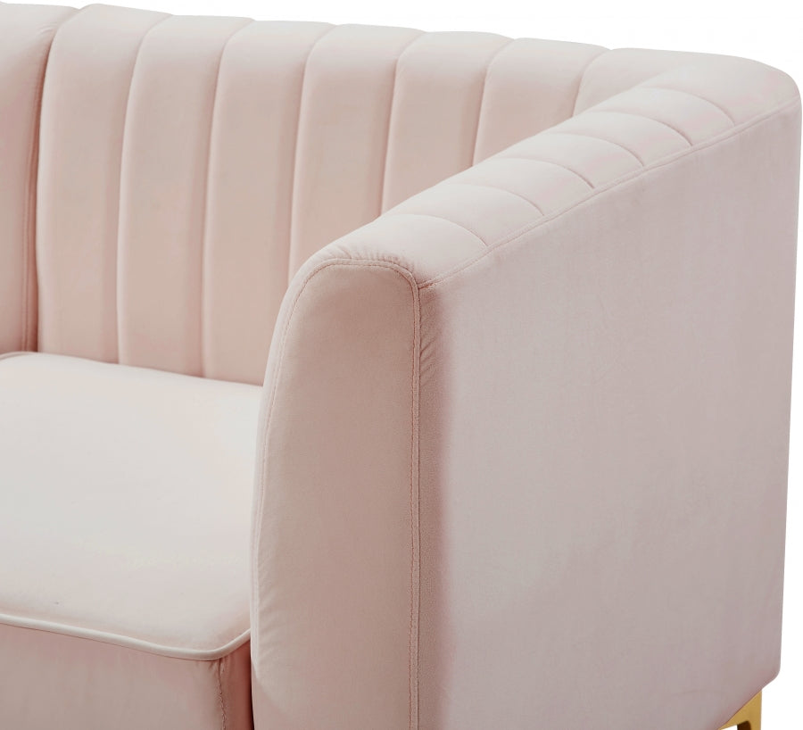 Alina Velvet Upholstered Modular Corner Chair