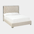 Kroma Bed: Beige Fabric