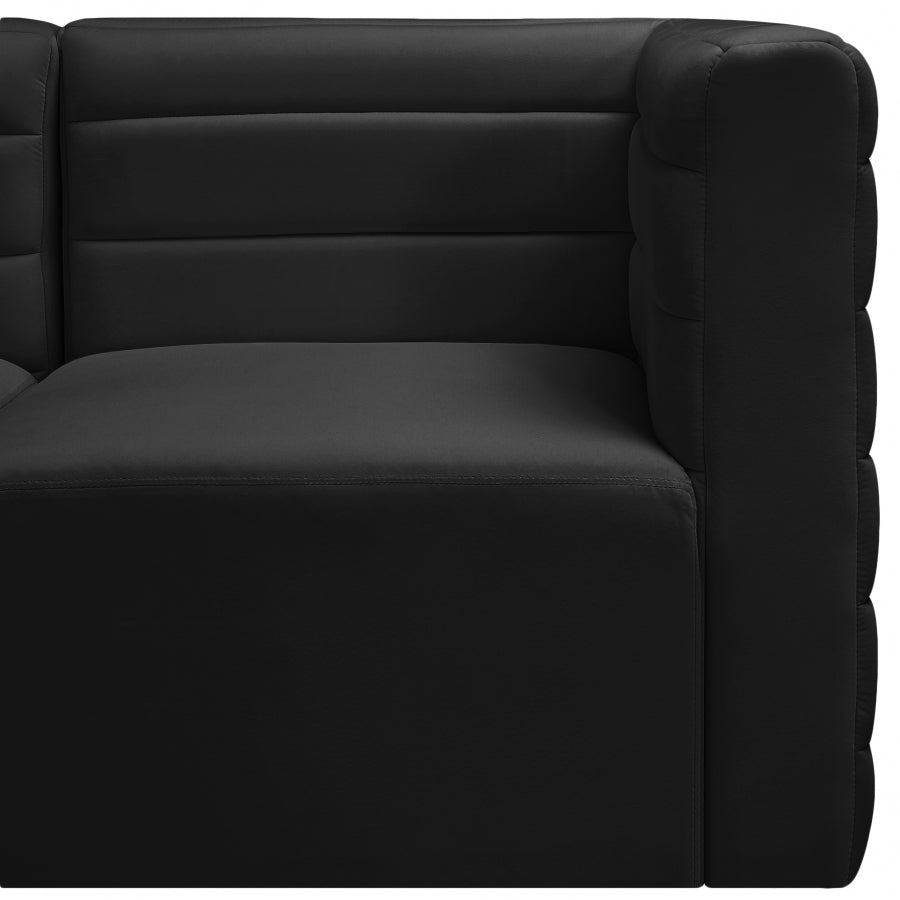 Quincy Velvet Upholstered Comfort Armless Modular Chair