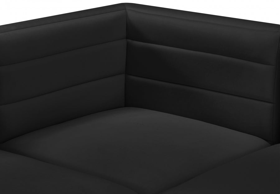 Quincy Velvet Upholstered Comfort Armless Modular Chair