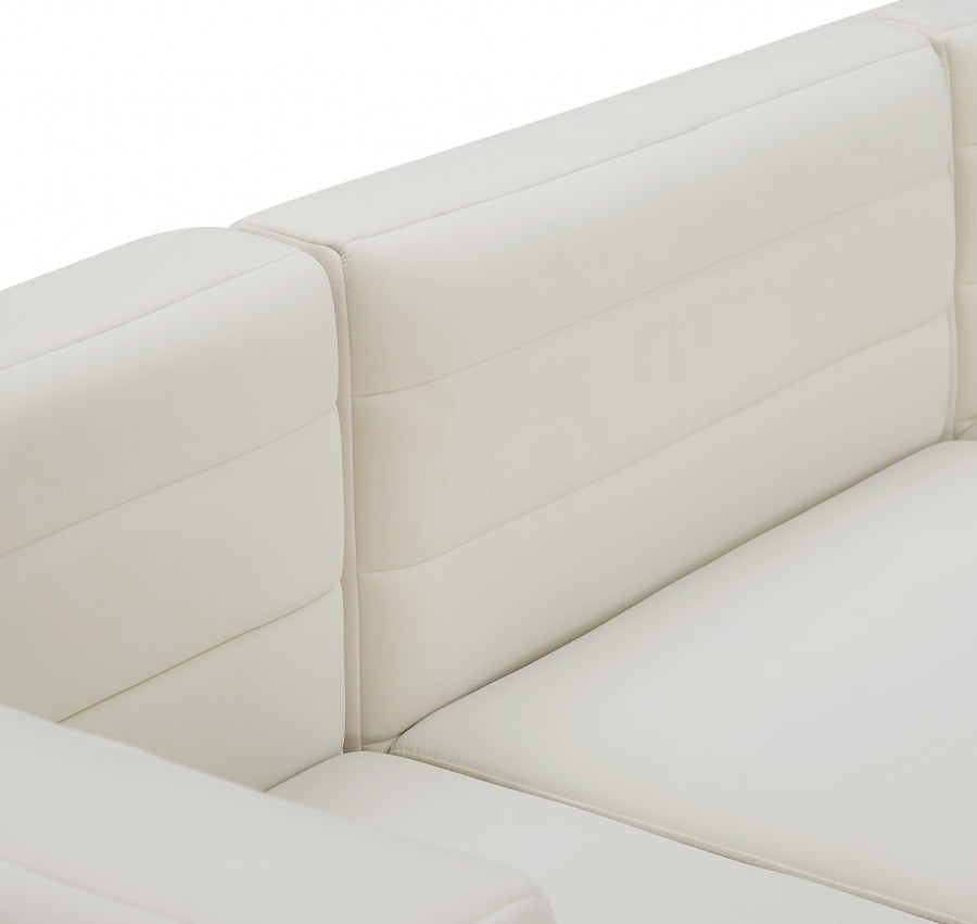 Quincy Velvet Upholstered Comfort Armless Modular Chair