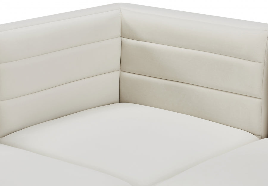 Quincy Velvet Upholstered Comfort Armless Modular Chair