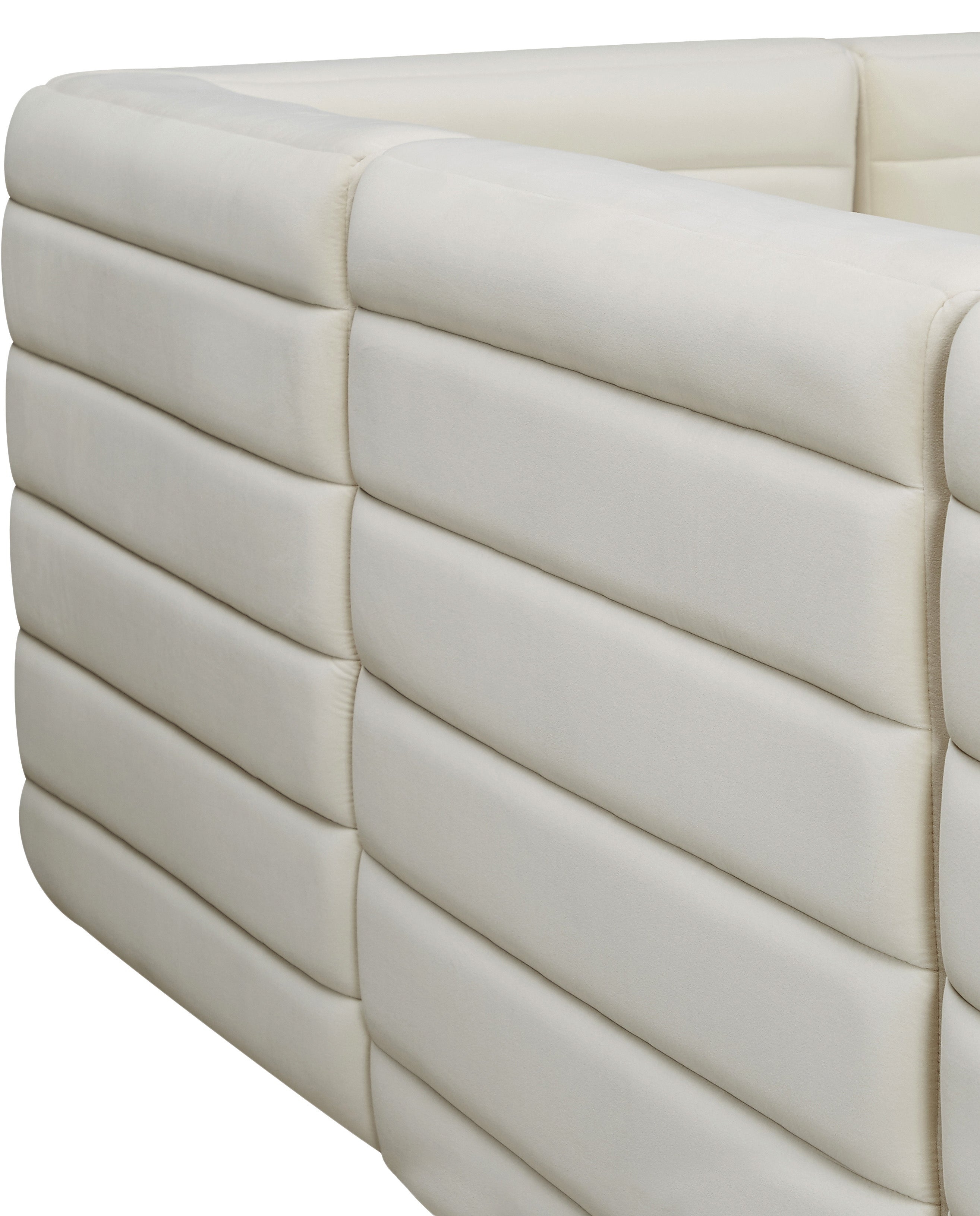 Quincy Velvet Upholstered Comfort Corner Modular Chair