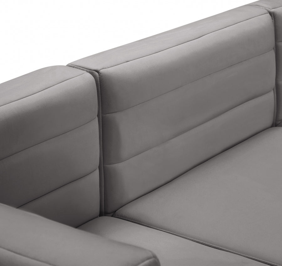 Quincy Velvet Upholstered Comfort Armless Modular Chair