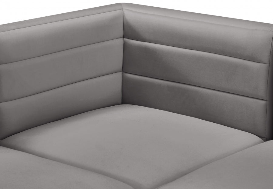 Quincy Velvet Upholstered Comfort Armless Modular Chair