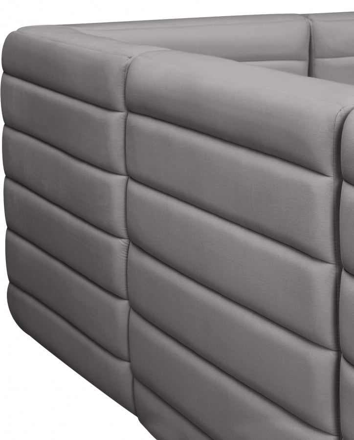 Quincy Velvet Upholstered Comfort Armless Modular Chair