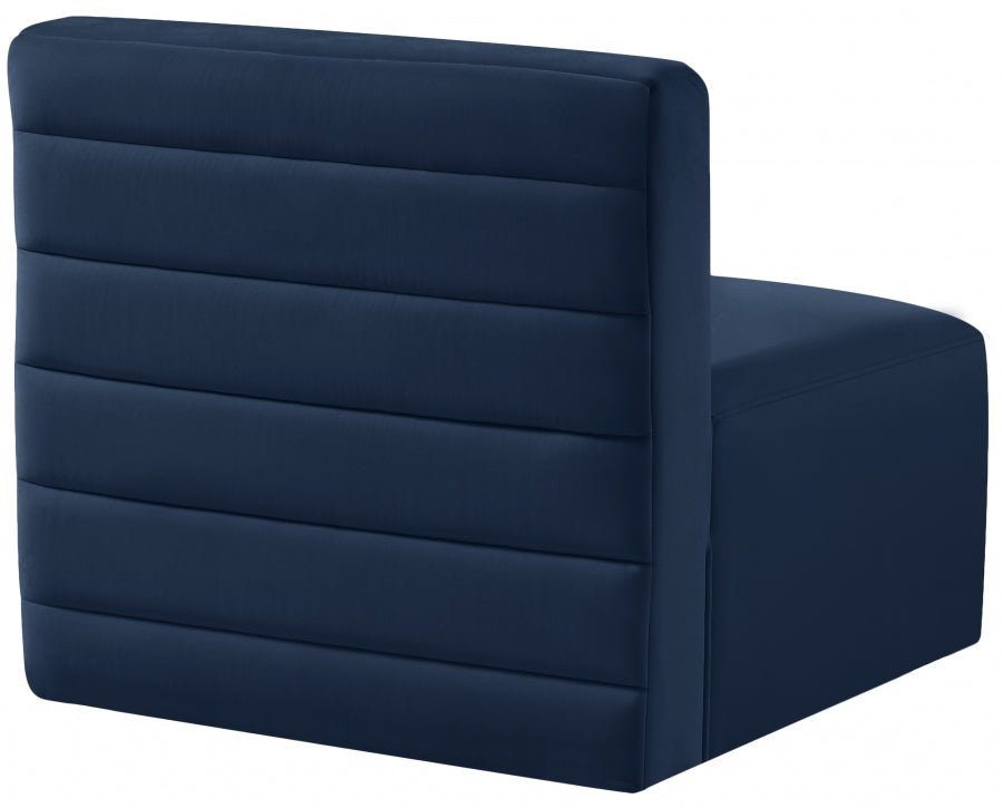 Quincy Velvet Upholstered Comfort Armless Modular Chair