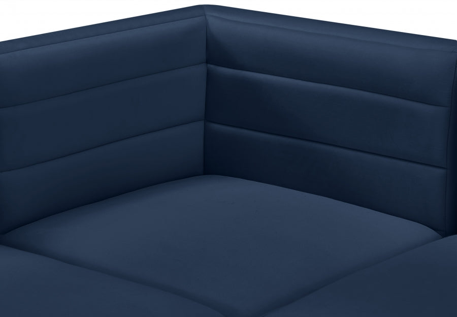 Quincy Velvet Upholstered Comfort Armless Modular Chair