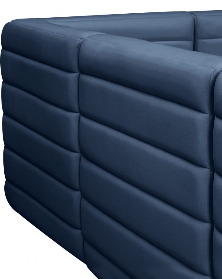 Quincy Velvet Upholstered Comfort Armless Modular Chair