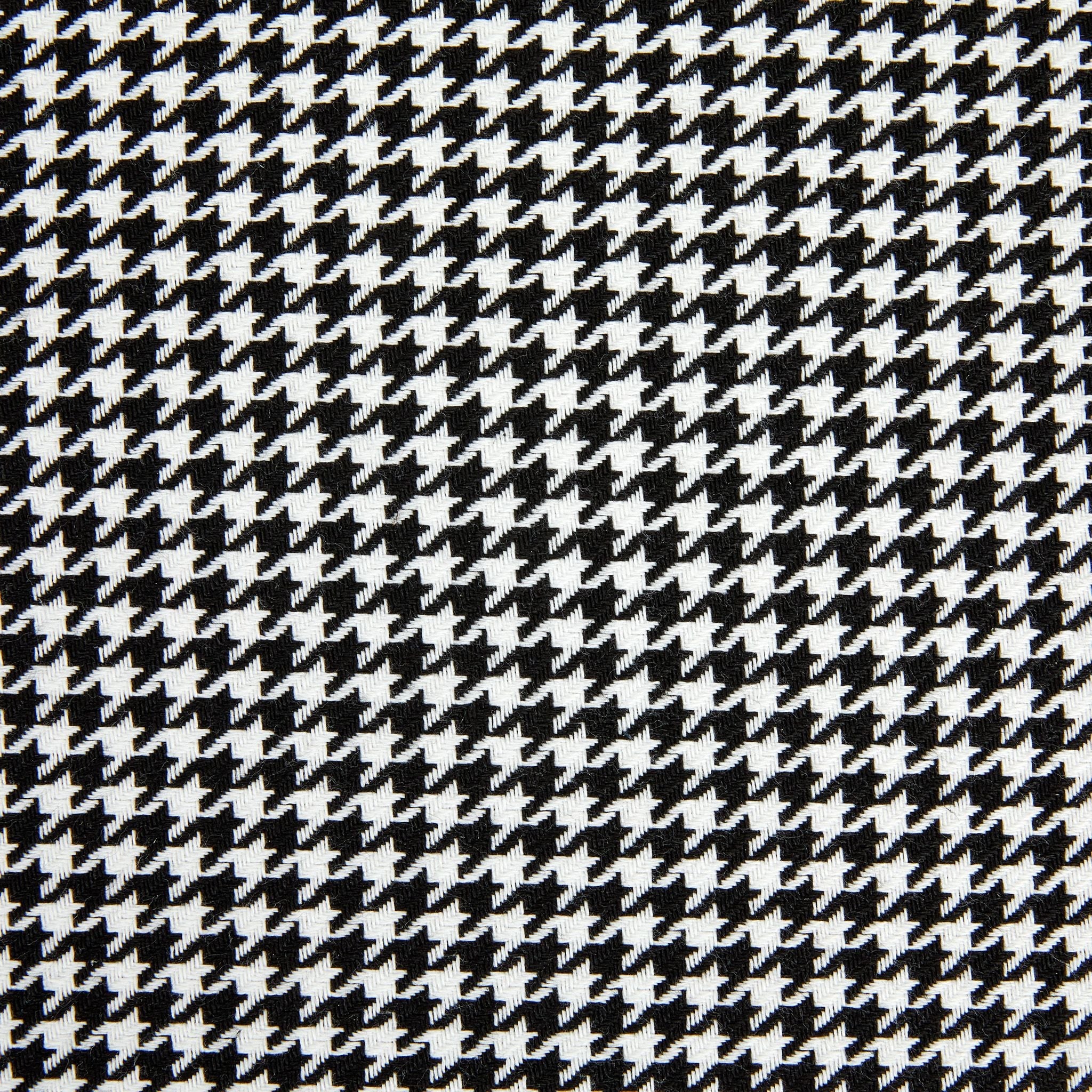 Kube S Ottoman: Hound Tooth White & Black Fabric
