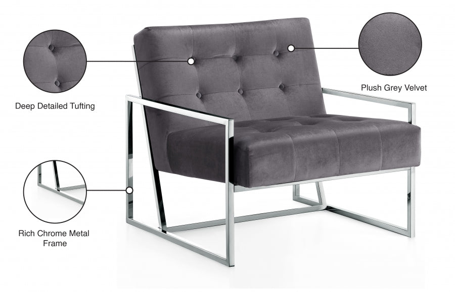 Alexis Velvet Upholstered Accent Chair