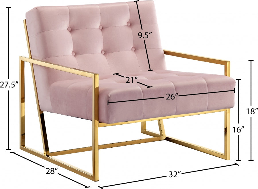 Pierre Velvet Upholstered Accent Chair