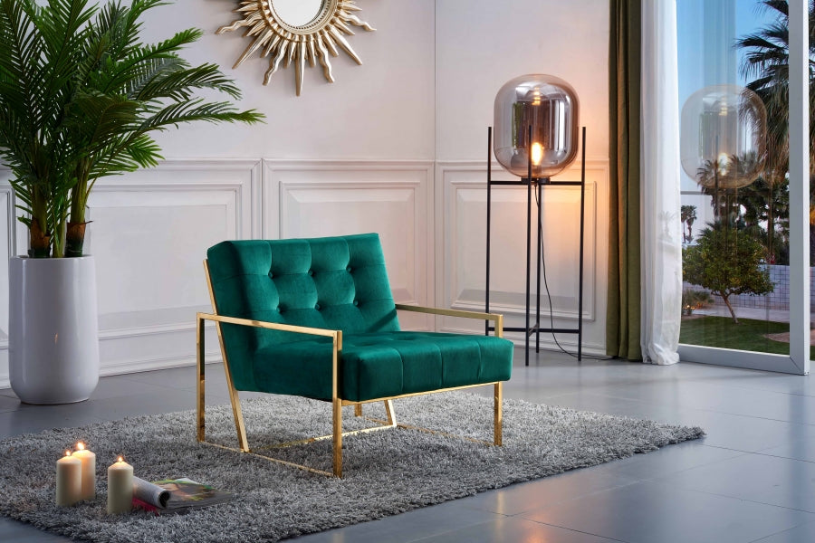 Pierre Velvet Upholstered Accent Chair