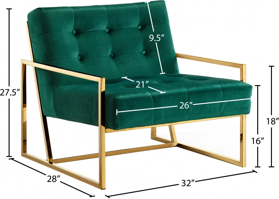 Pierre Velvet Upholstered Accent Chair