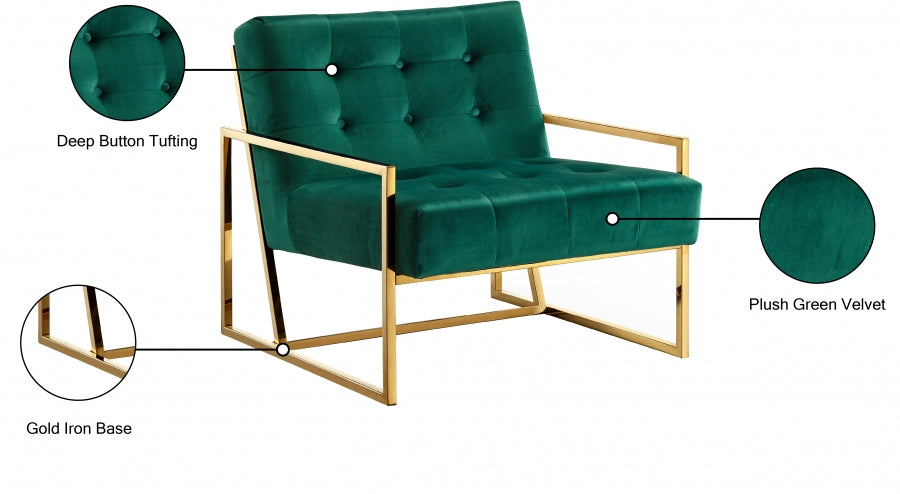 Pierre Velvet Upholstered Accent Chair