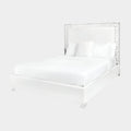 Wellington Bed: White Leatherette