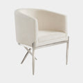 Anton Accent Chair: Ivory Fabric