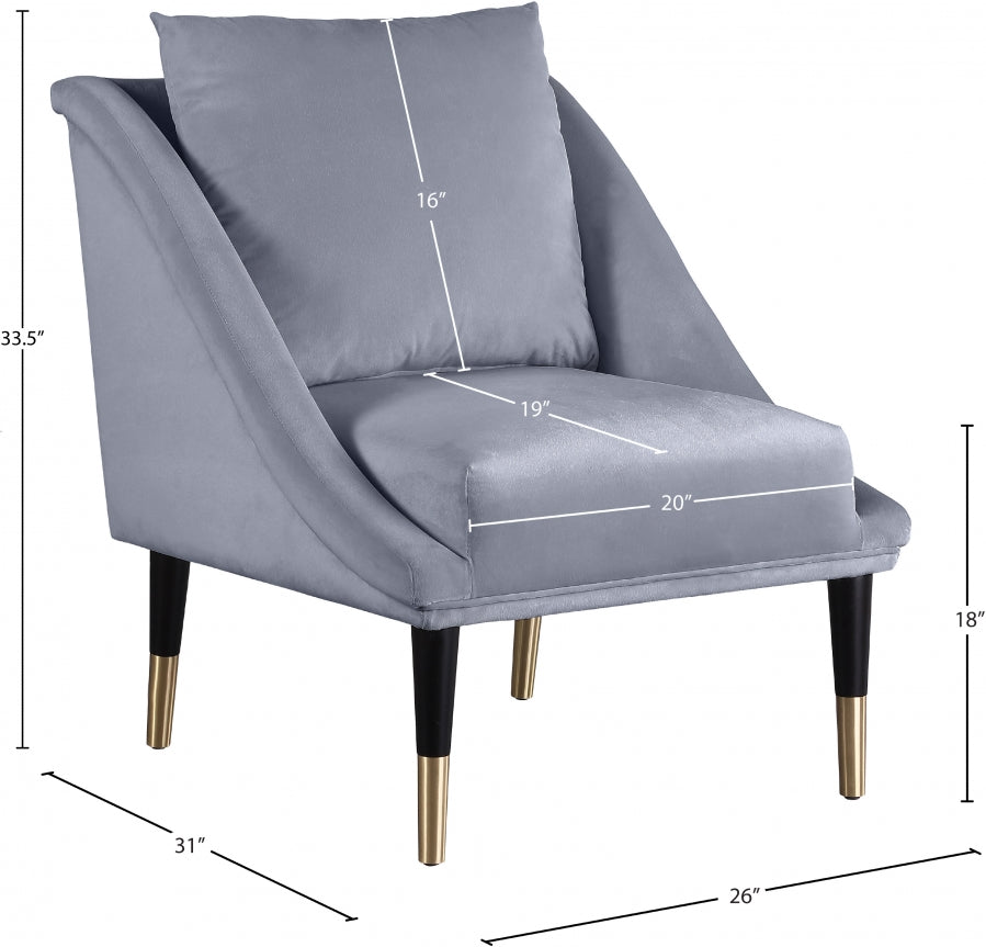 Elegante Velvet Upholstered Chair