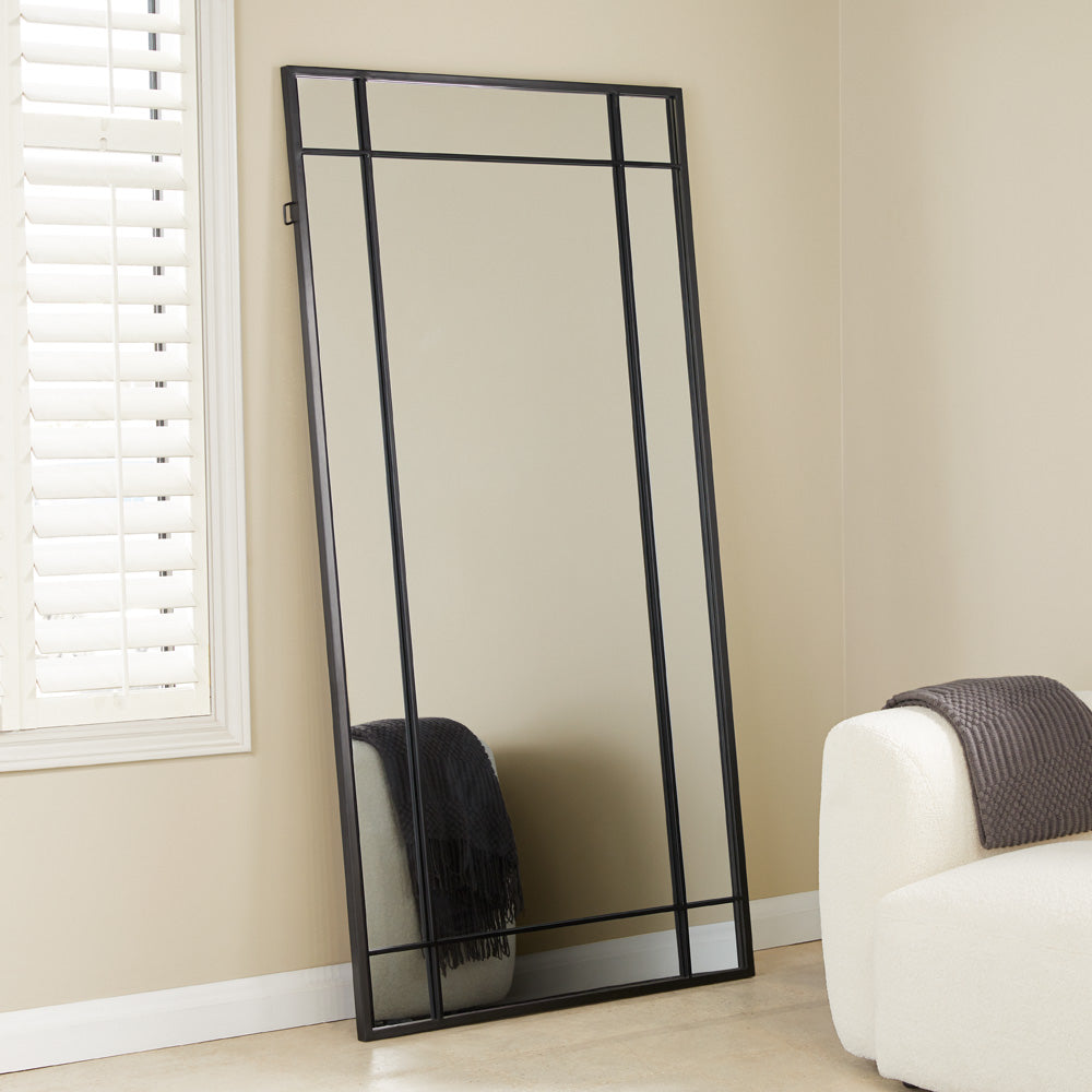 Gilmore Floor Mirror: Black Frame