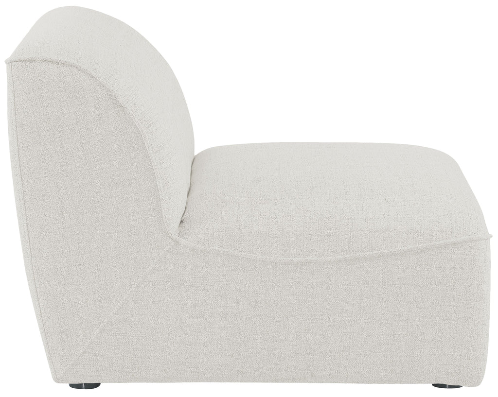 Miramar Linen Textured Fabric Upholstered Armless Modular Chair