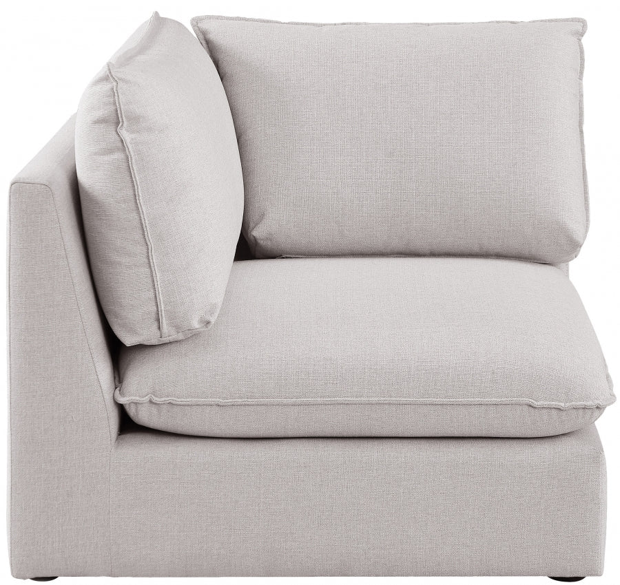 Mackenzie Linen Textured Fabric Upholstered Corner Modular Chair