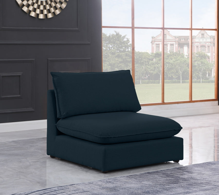 Mackenzie Linen Textured Fabric Upholstered Armless Modular Chair