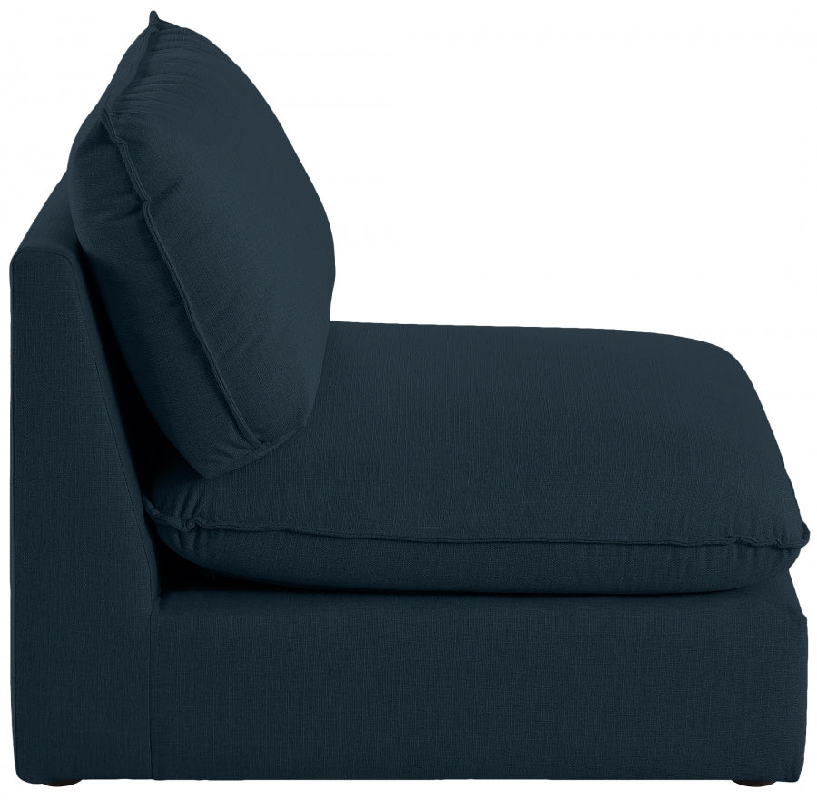 Mackenzie Linen Textured Fabric Upholstered Armless Modular Chair