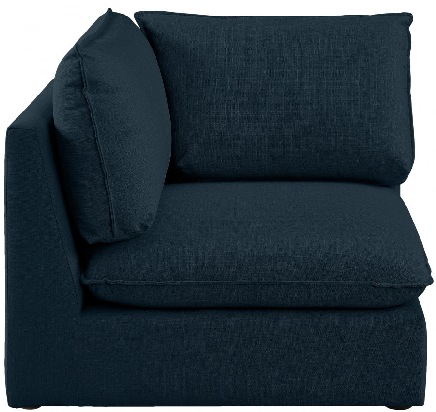 Mackenzie Linen Textured Fabric Upholstered Corner Modular Chair