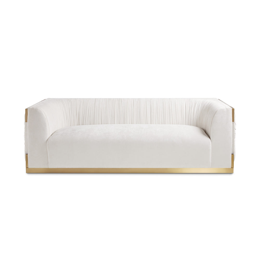 Paloma Gold Loveseat Contessa Vanilla