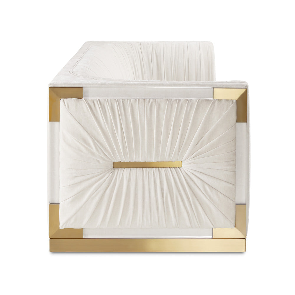Paloma Gold Loveseat Contessa Vanilla