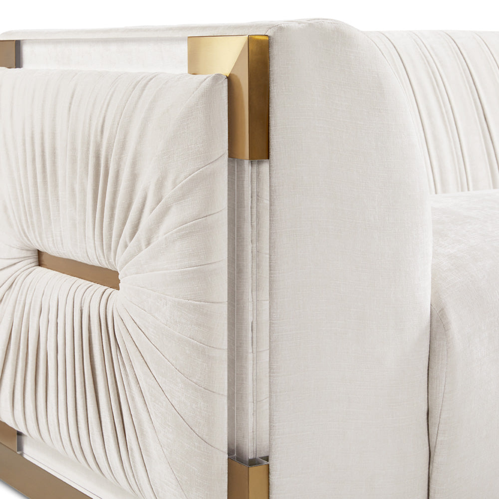 Paloma Gold Accent Chair Contessa Vanilla