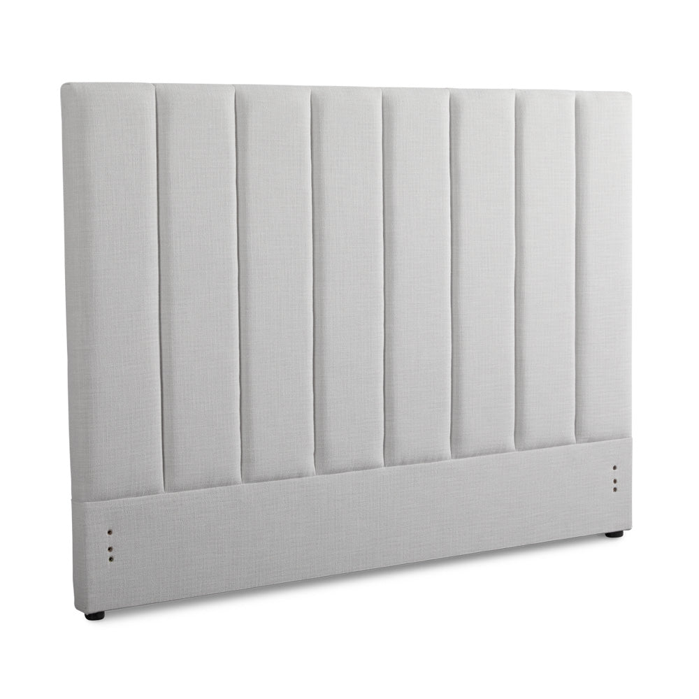 Channel Queen Headboard: Light Grey