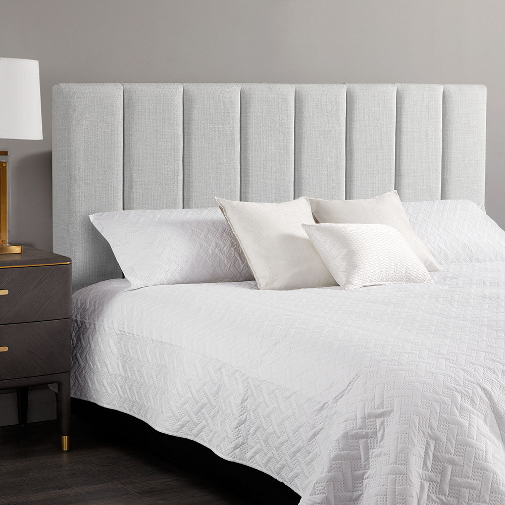 Channel Headboards: Light Grey