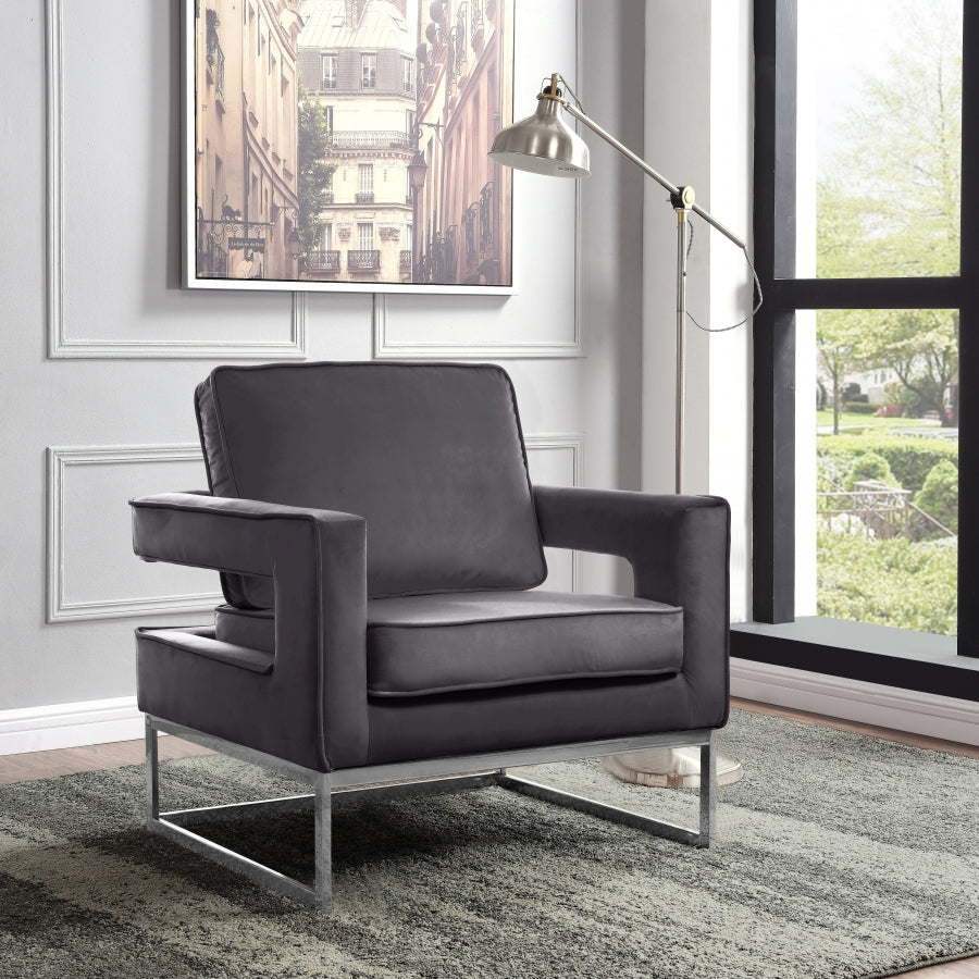 Noah Velvet Upholstered Accent Chair