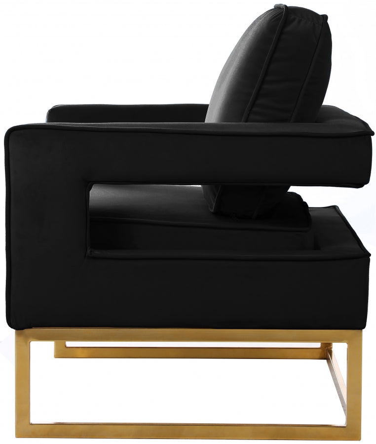 Noah Velvet Upholstered Accent Chair