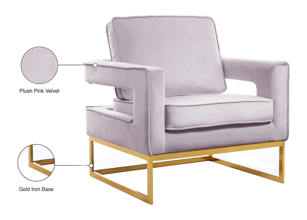 Noah Velvet Upholstered Accent Chair