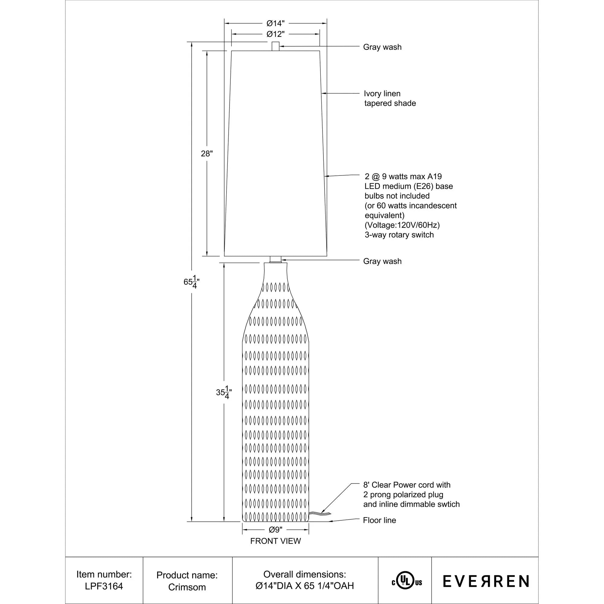 Crimsom Floor Lamp