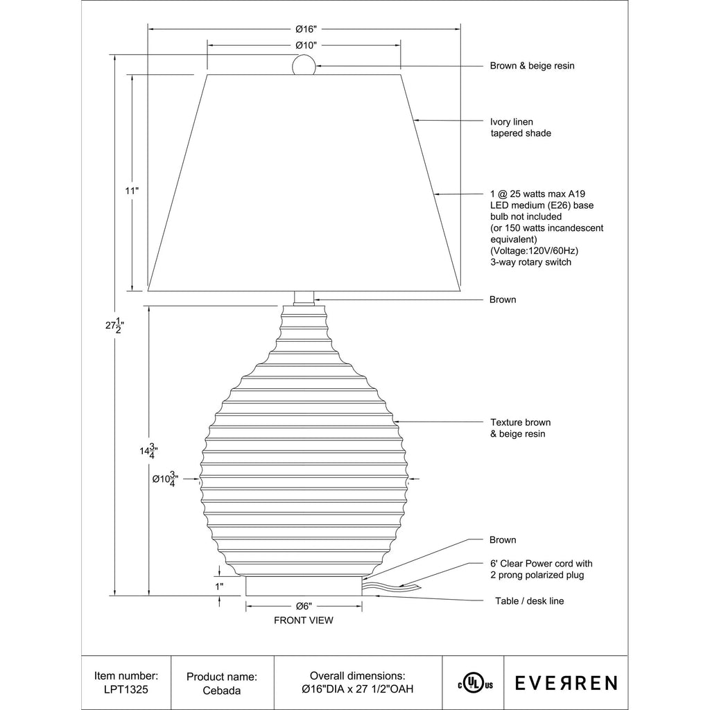 Cebada Table Lamp