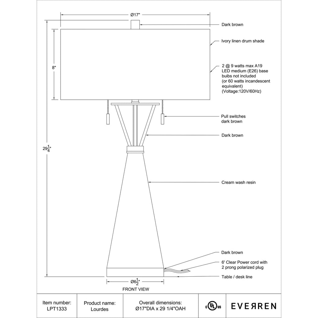 Lourdes Table Lamp