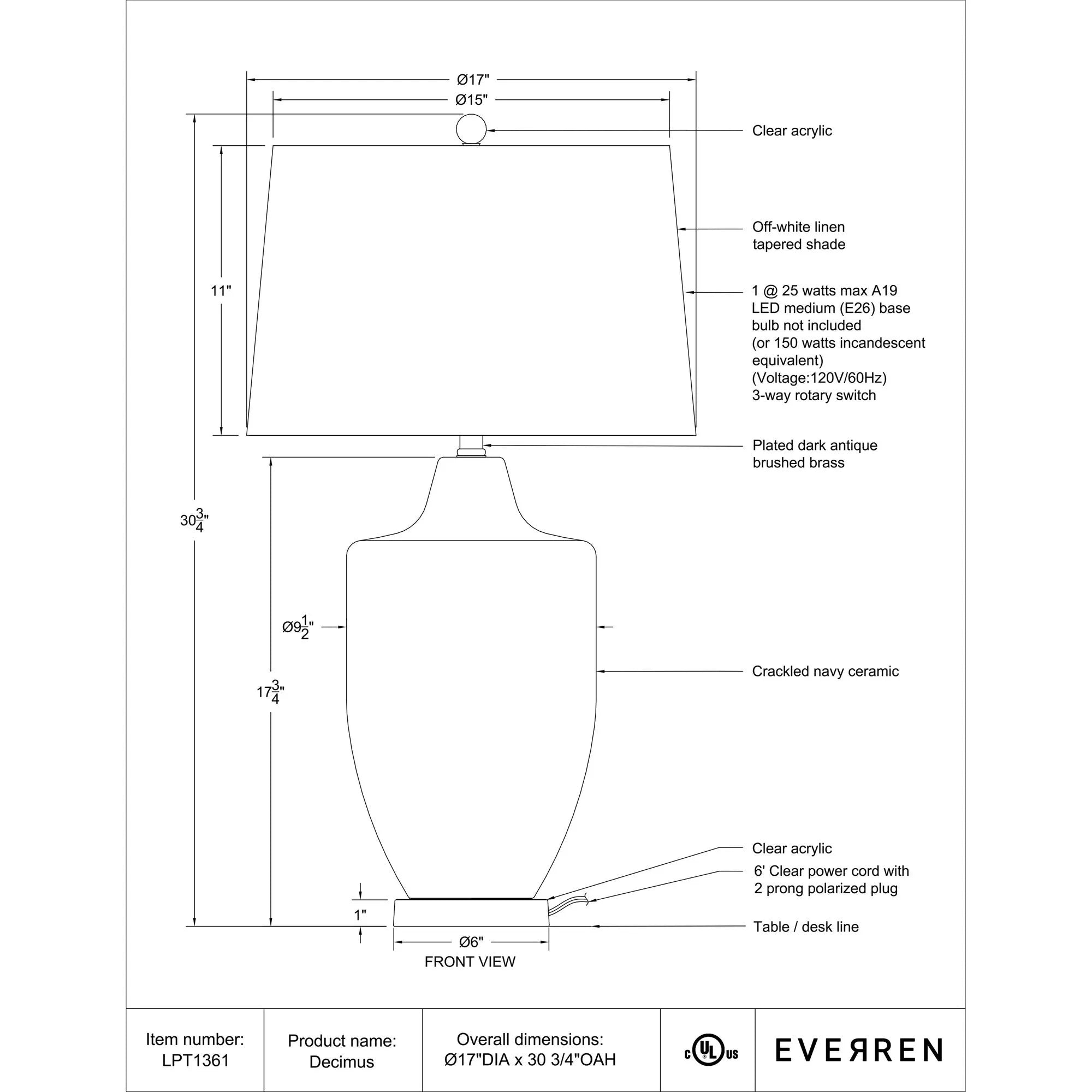 Decimus Table Lamp