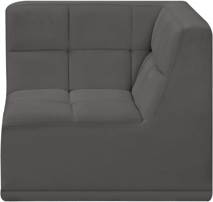 Relax Velvet Upholstered Corner Modular Chair