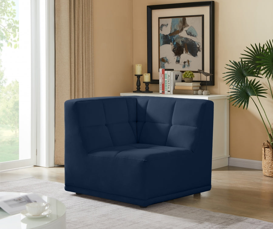 Relax Velvet Upholstered Corner Modular Chair
