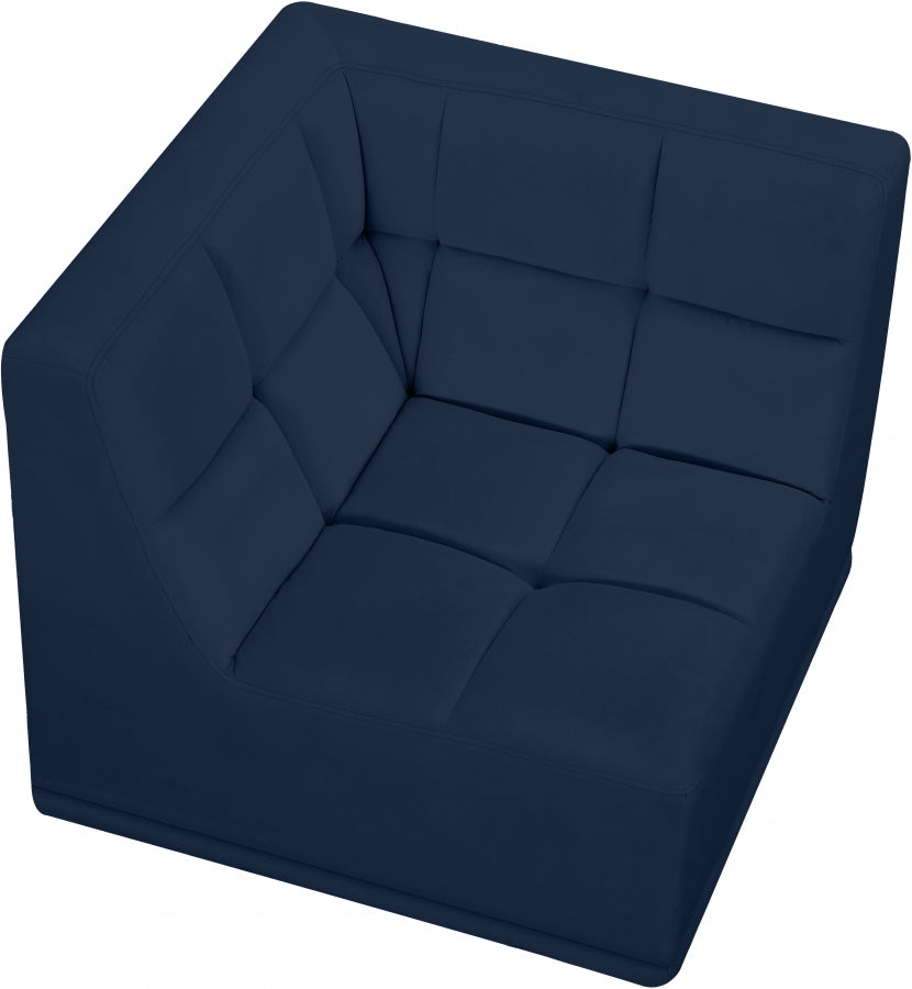 Relax Velvet Upholstered Corner Modular Chair